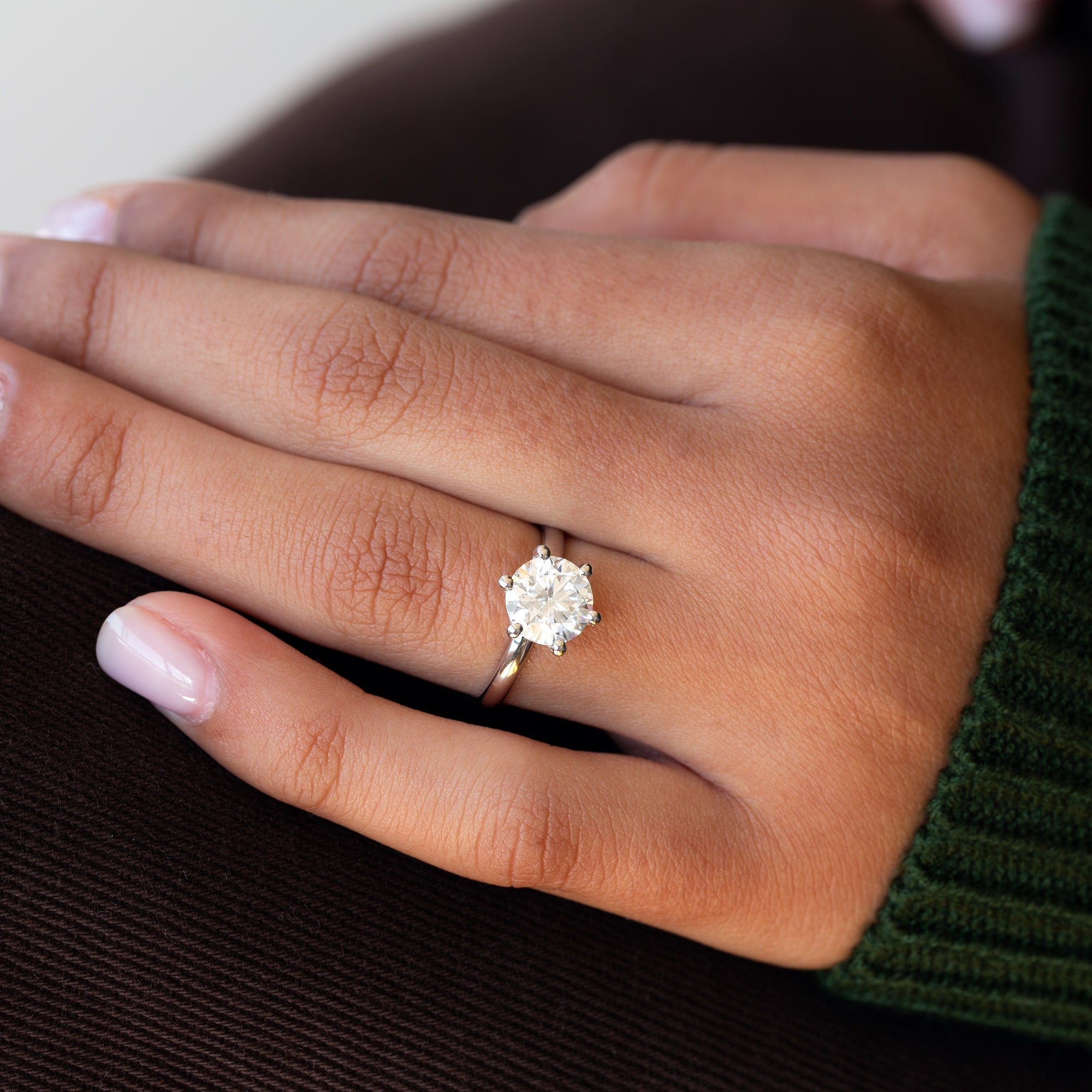 טבעת אירוסין 2 קראט קלאסית