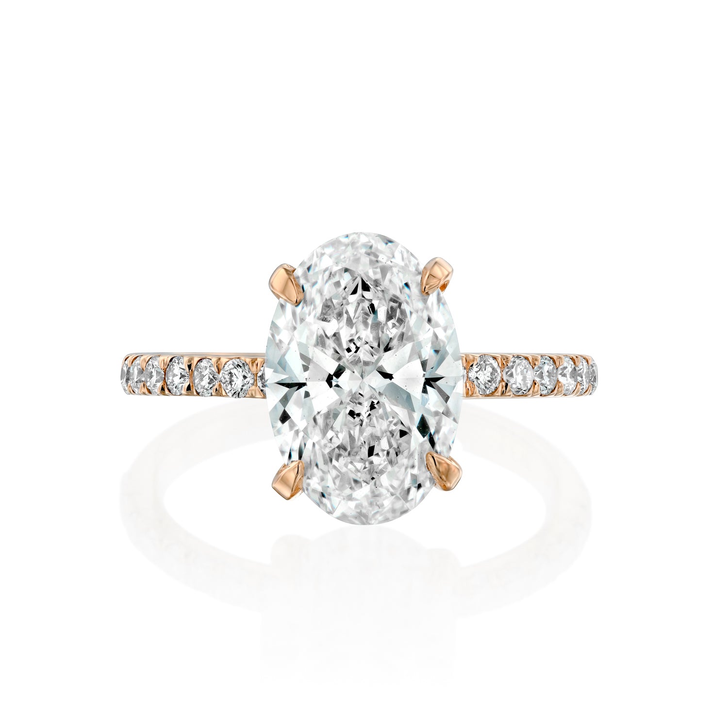 Keren | טבעת יהלום אובלית