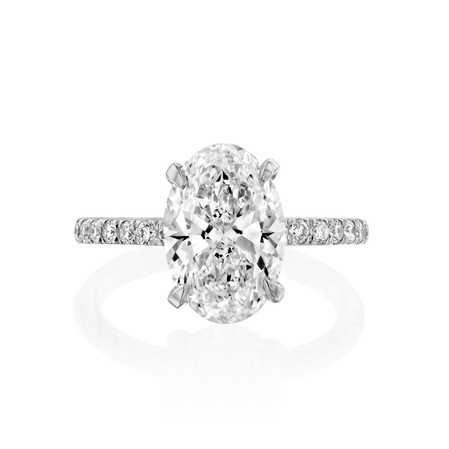 Keren | טבעת יהלום אובלית