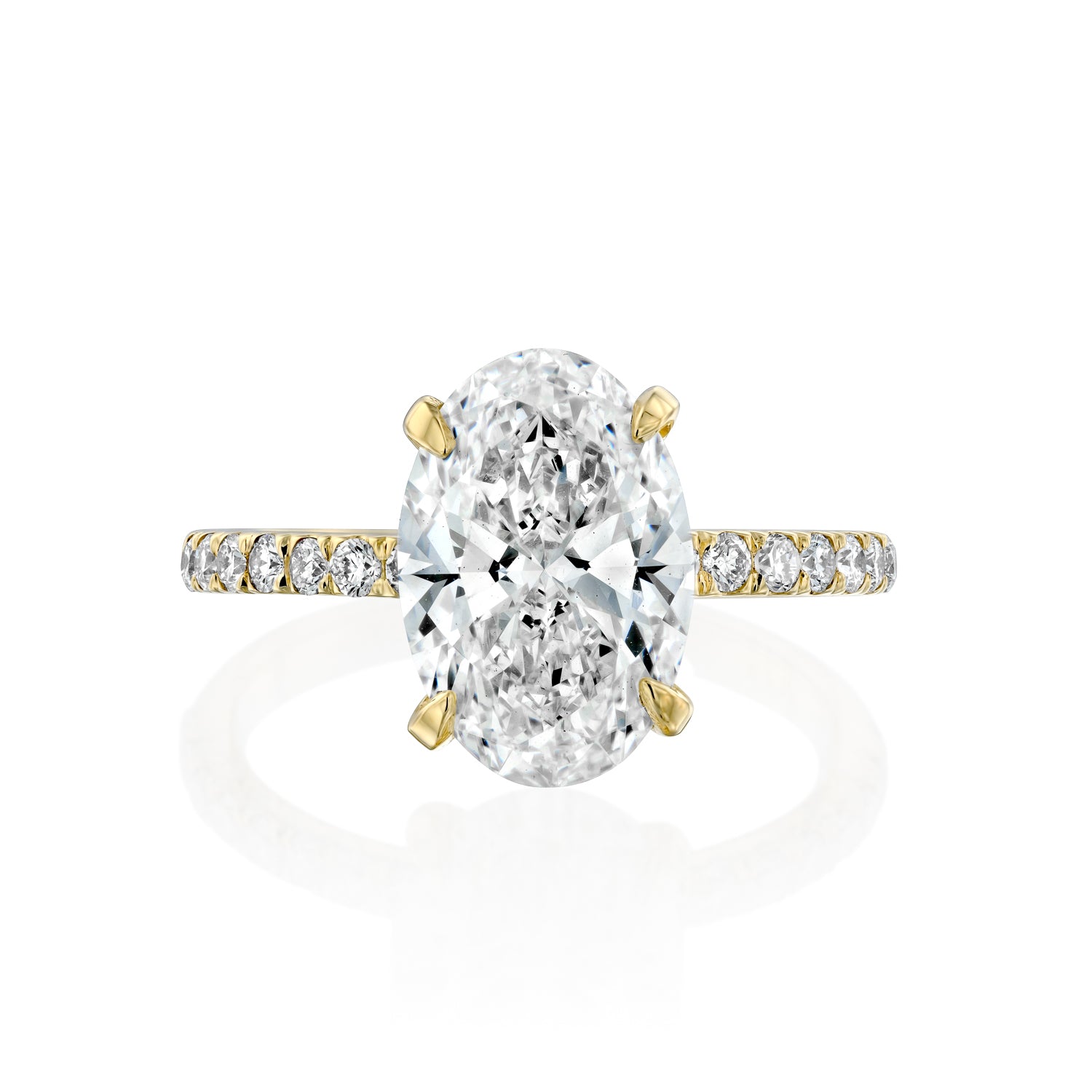 Keren | טבעת יהלום אובלית