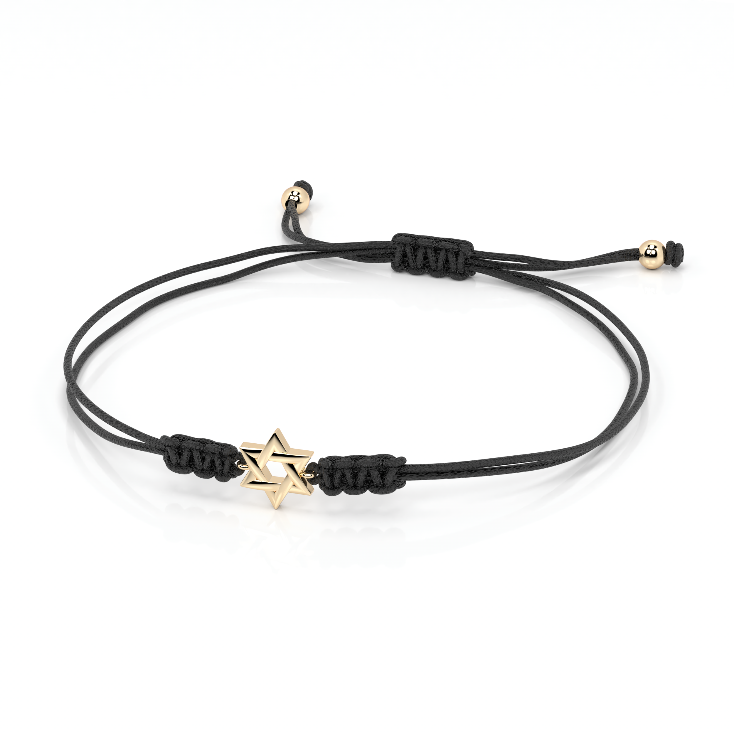 צמיד חוט מגן דוד מזהב