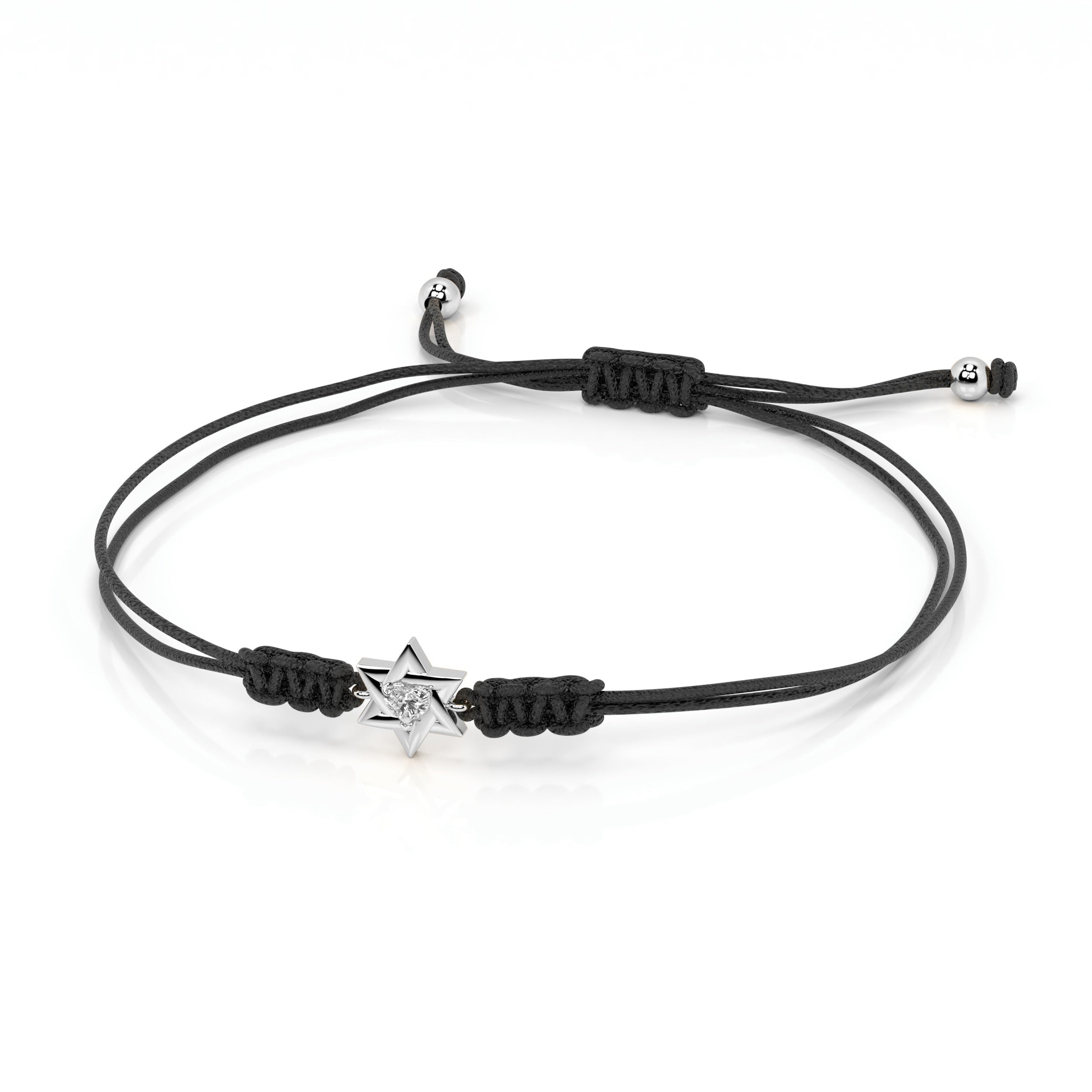 צמיד מגן דוד משובץ