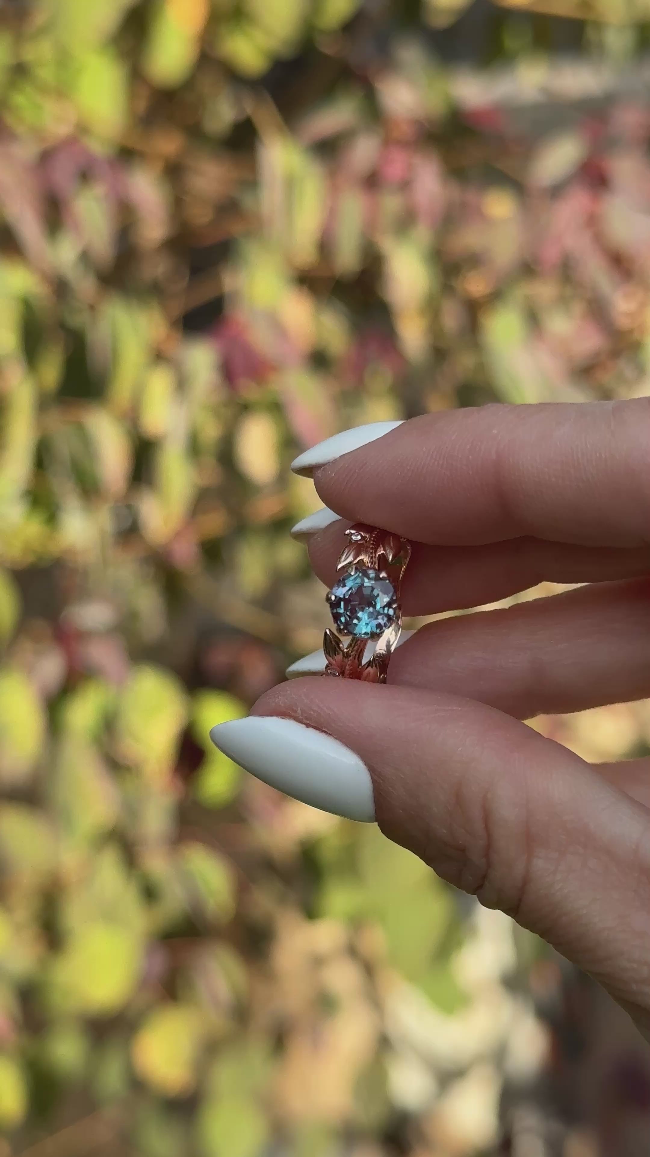 טבעת אלכסנדריט מזהב