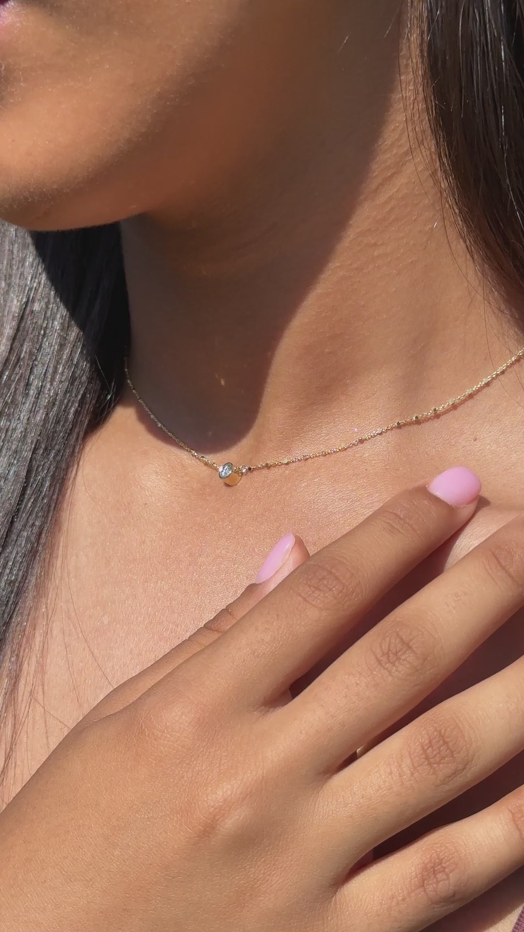 שרשרת יהלום עדינה