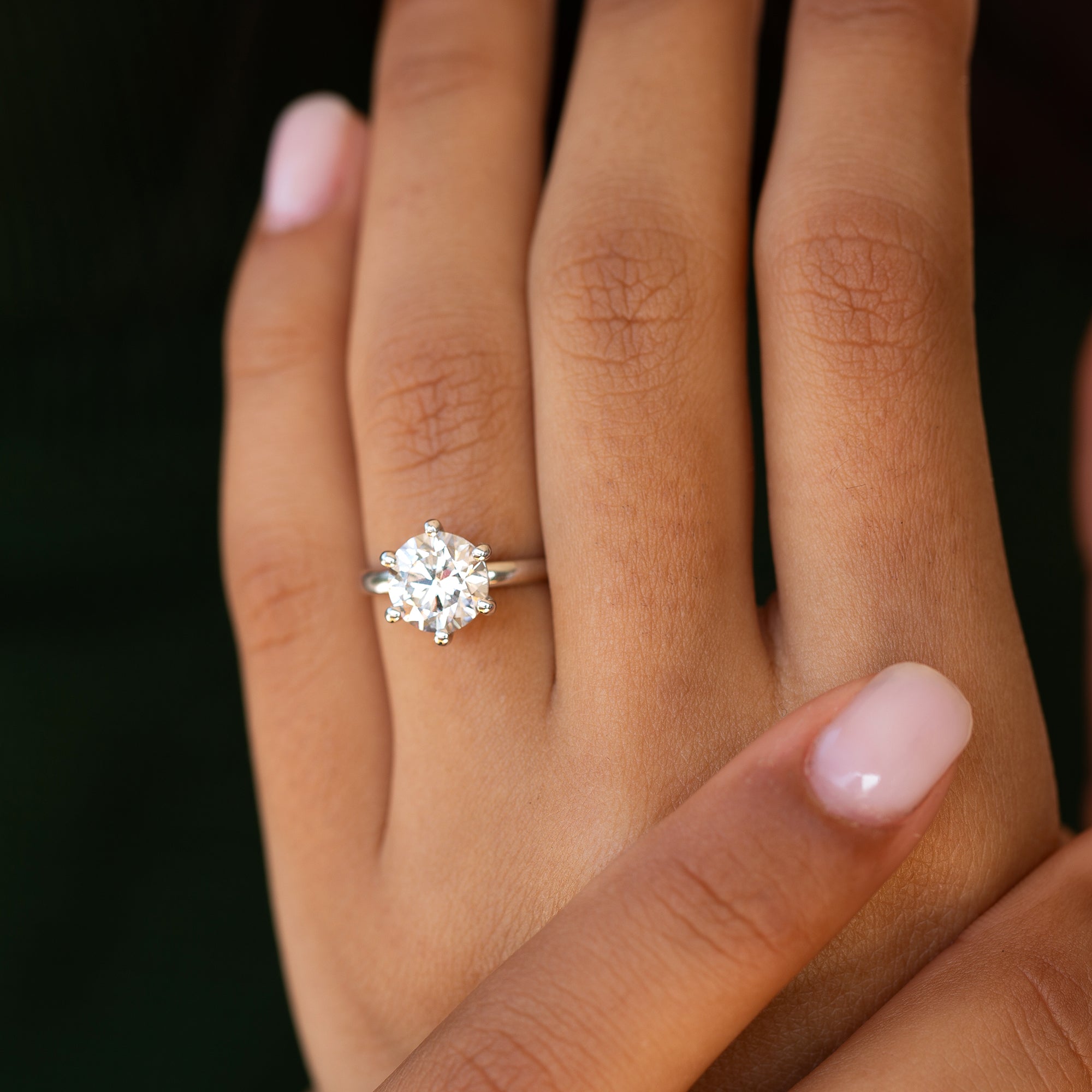 טבעת אירוסין 2 קראט קלאסית