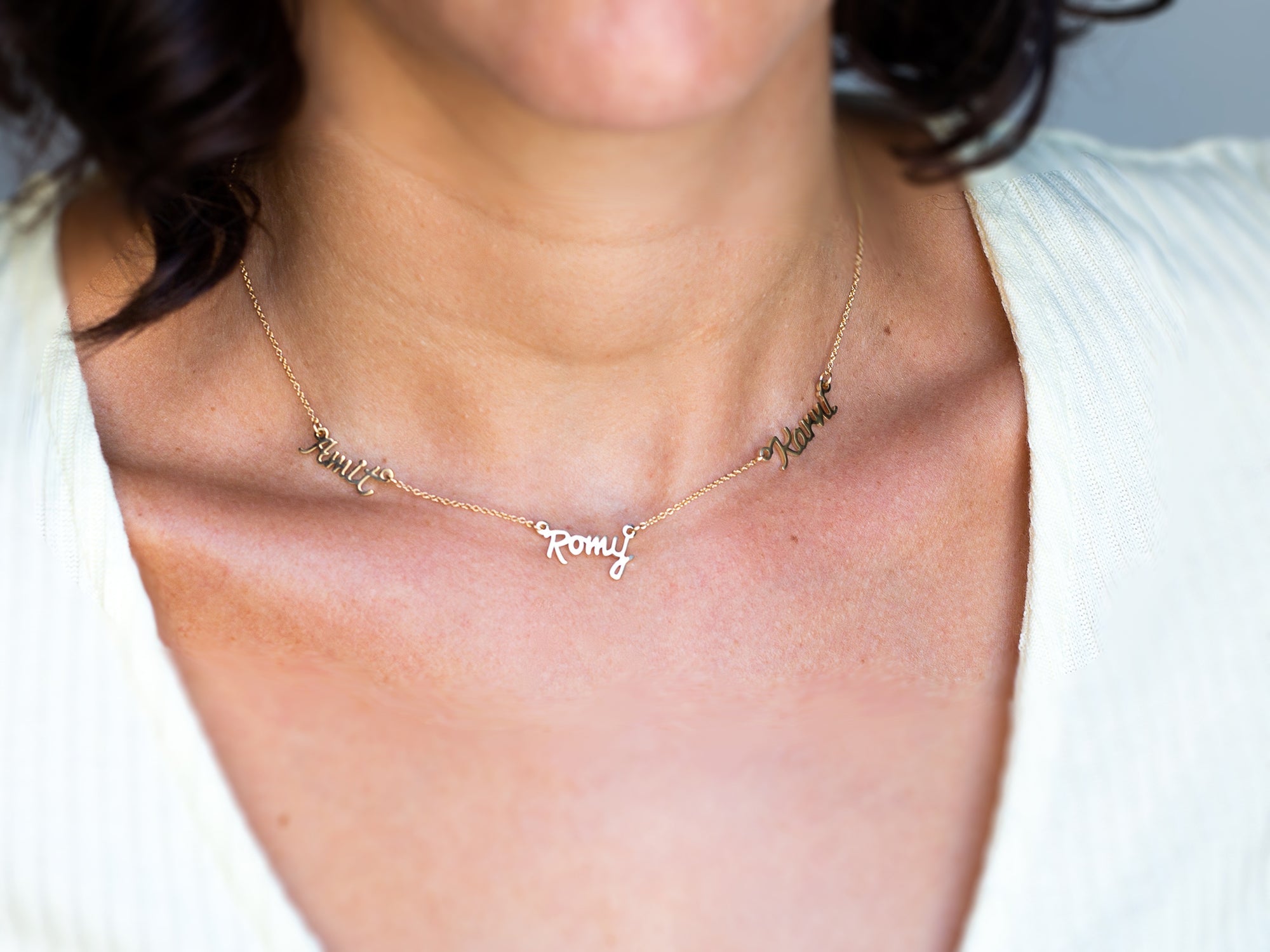 שרשרת שמות מזהב 14 קראט