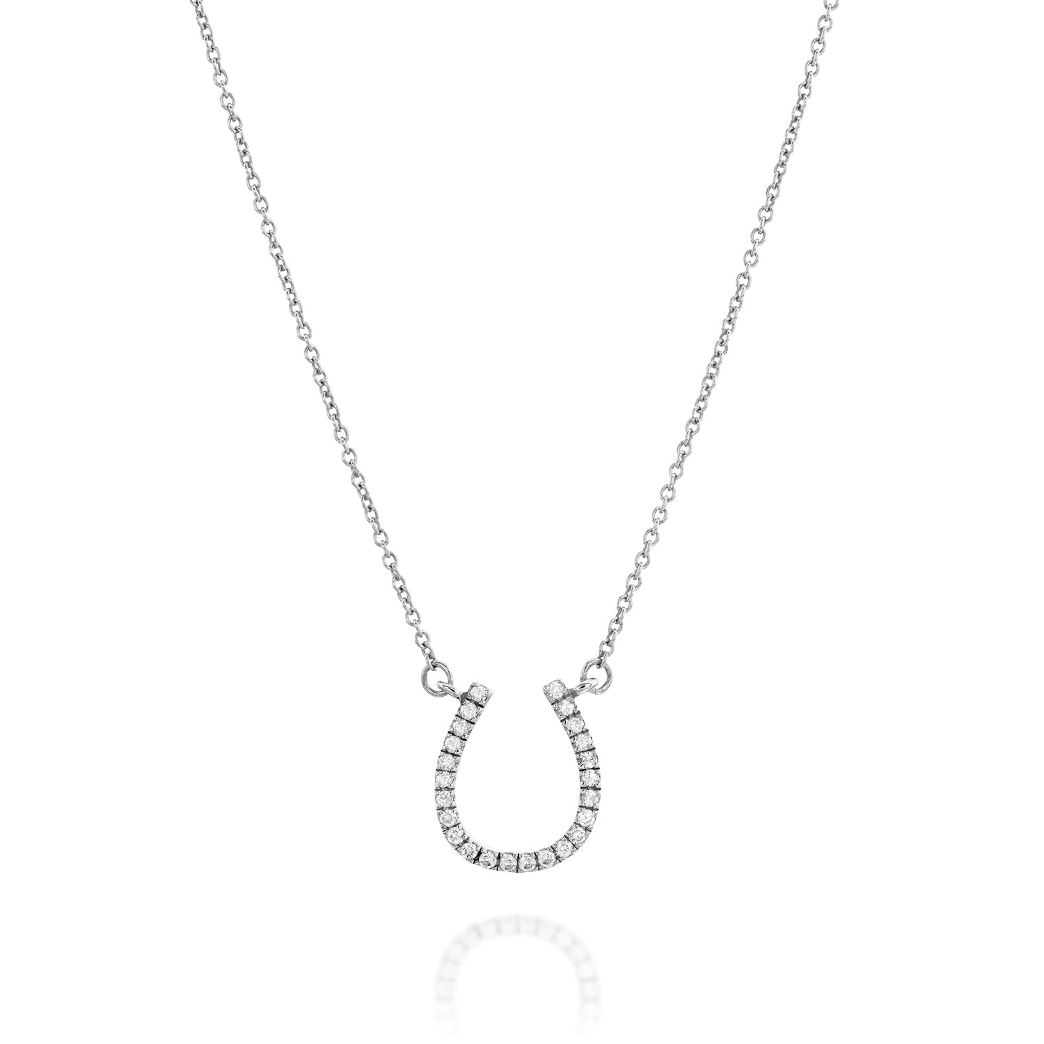 שרשרת זהב משובצת יהלומים בצורת פרסה