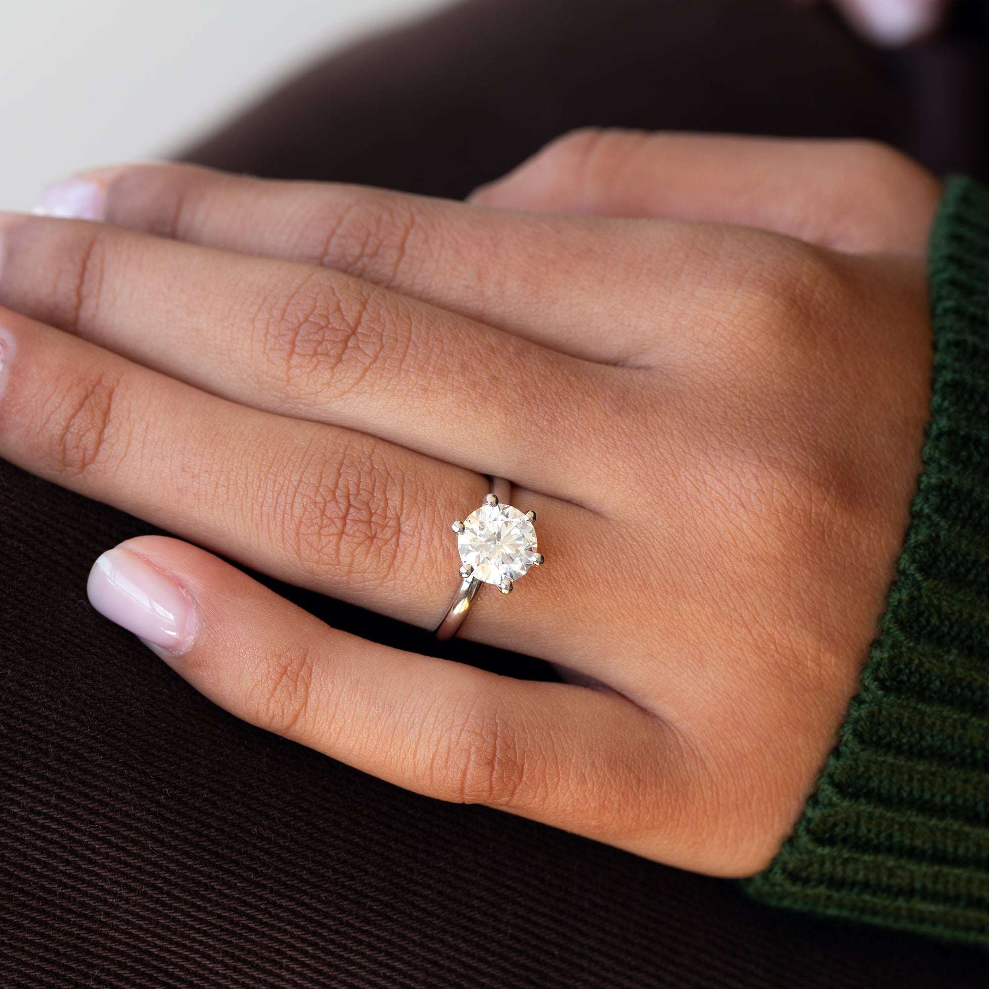 טבעת אירוסין 2 קראט קלאסית