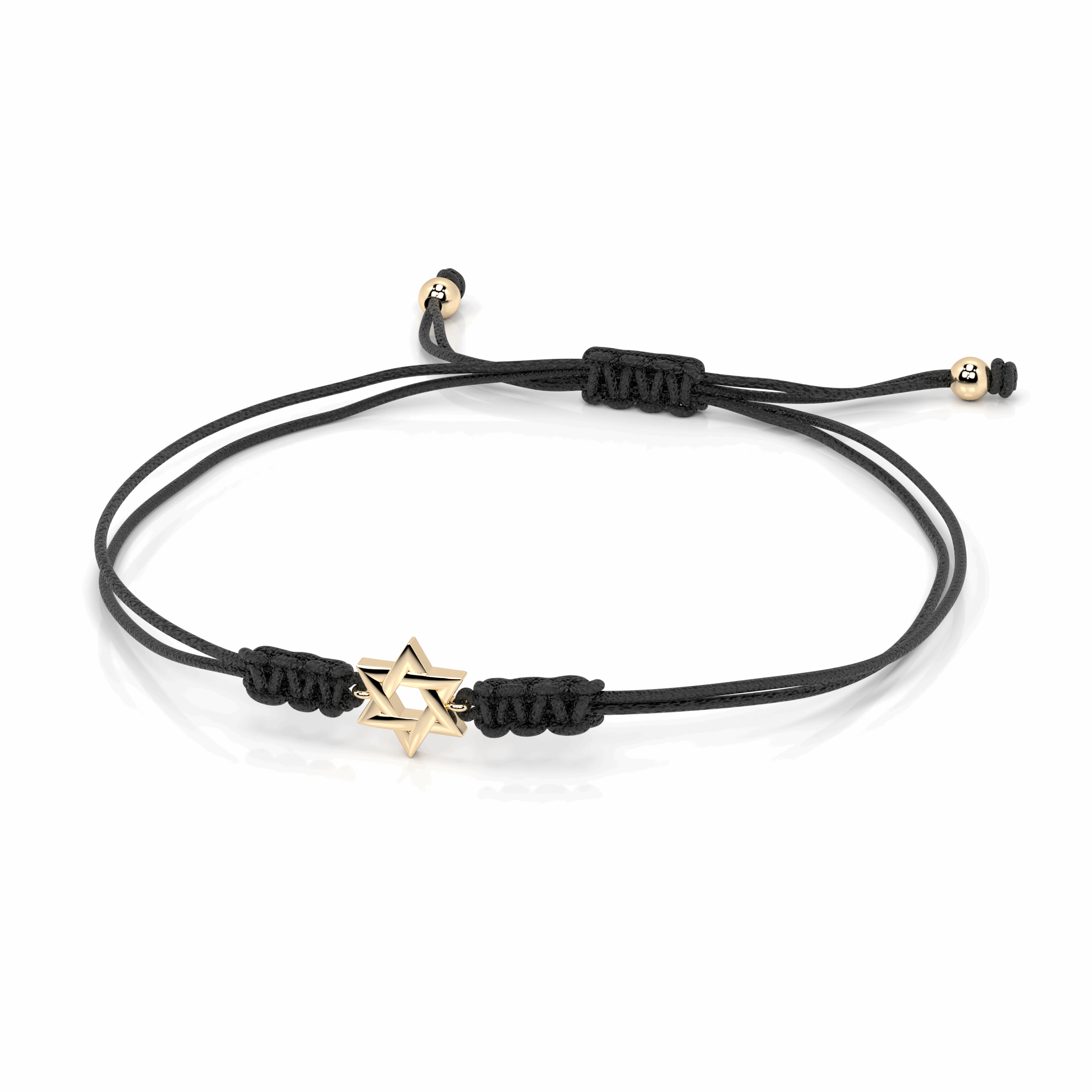 צמיד חוט מגן דוד מזהב