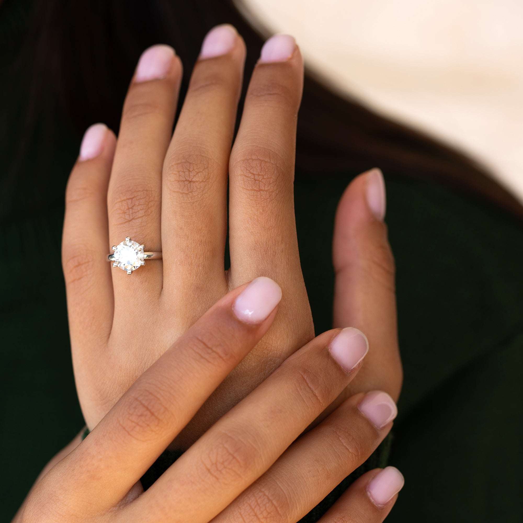 טבעת אירוסין 2 קראט קלאסית