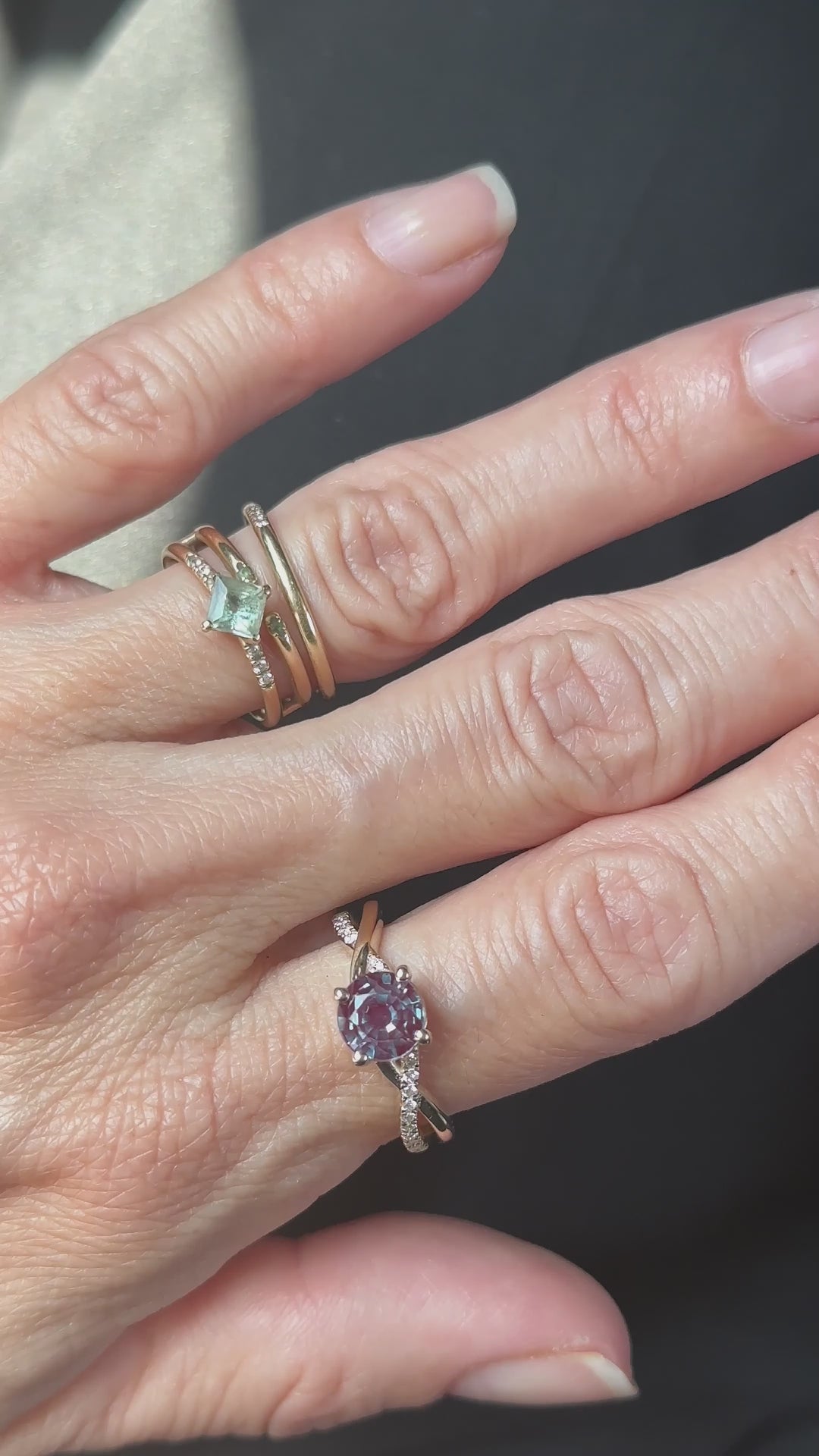 Alexandrite and Natural Diamonds Ring for Denis