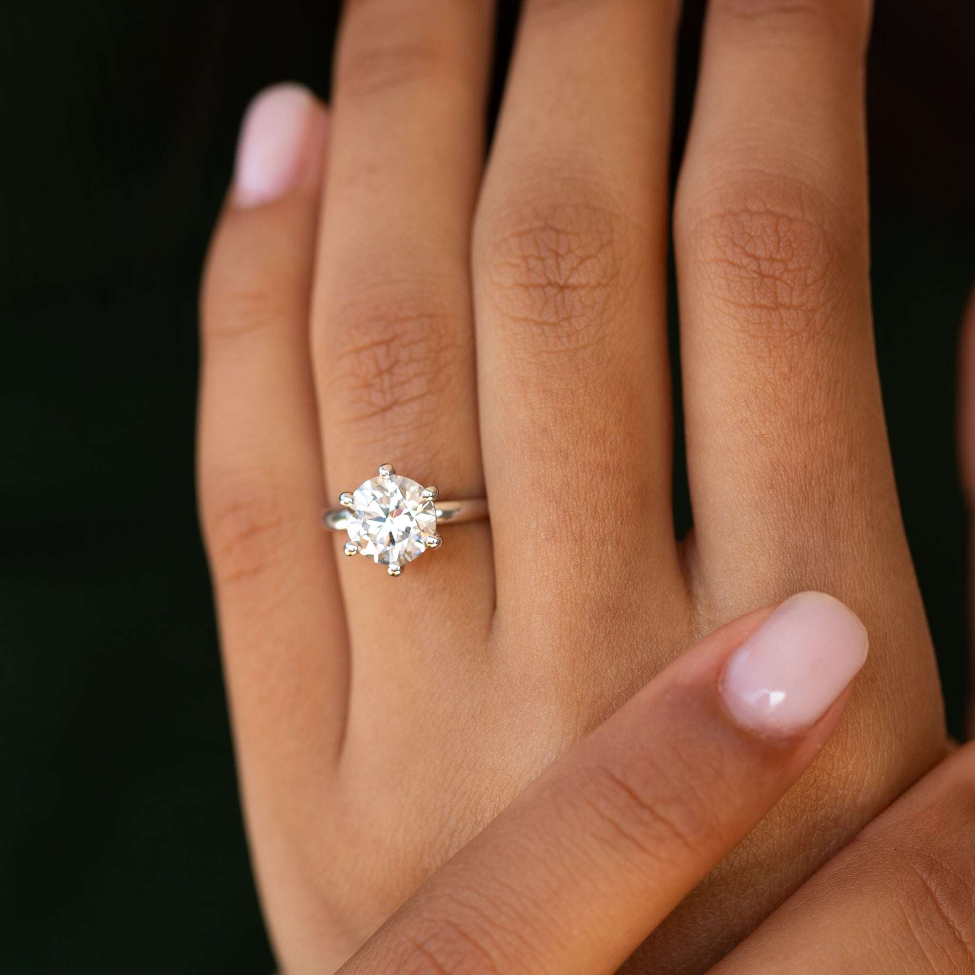 טבעת אירוסין 2 קראט קלאסית